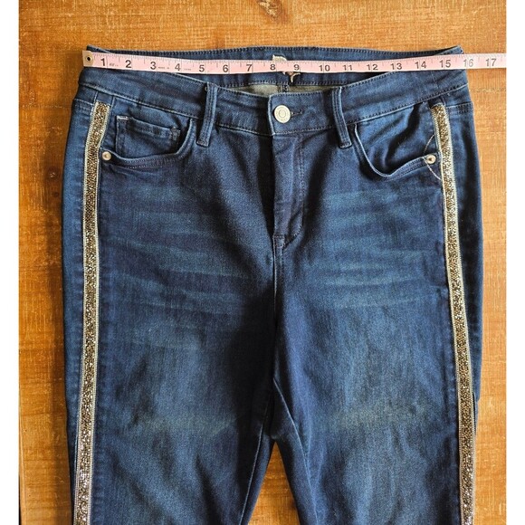 Tommy Bahama high Rise ankle dark denim with sparkles women's size 10 - Picture 7 of 10